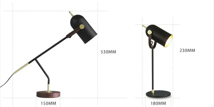Lámpara de escritorio metálica LED Aurora E27 para lectura y ambiente