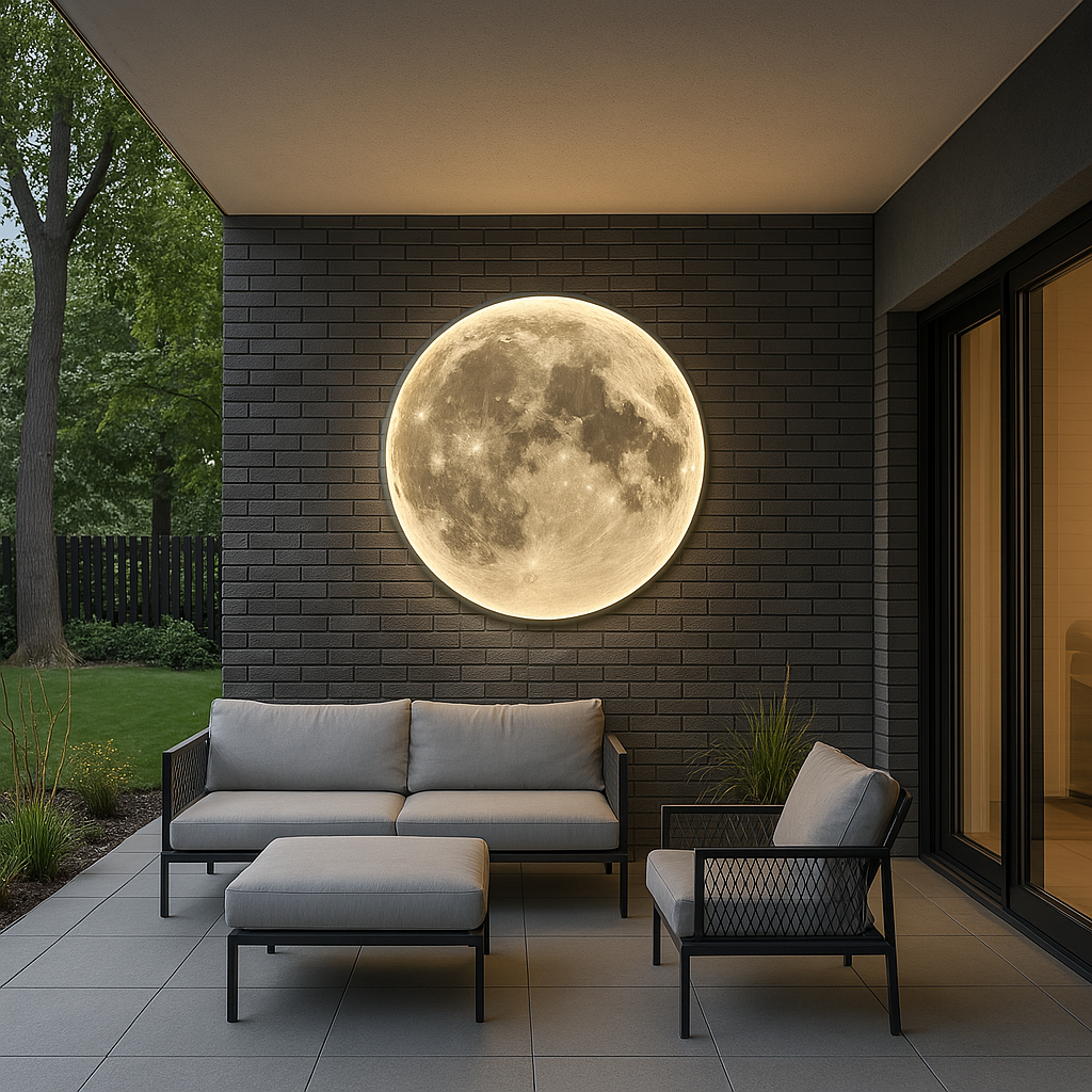 Veistoksellinen Lunar-seinävalaisin | Ormexis