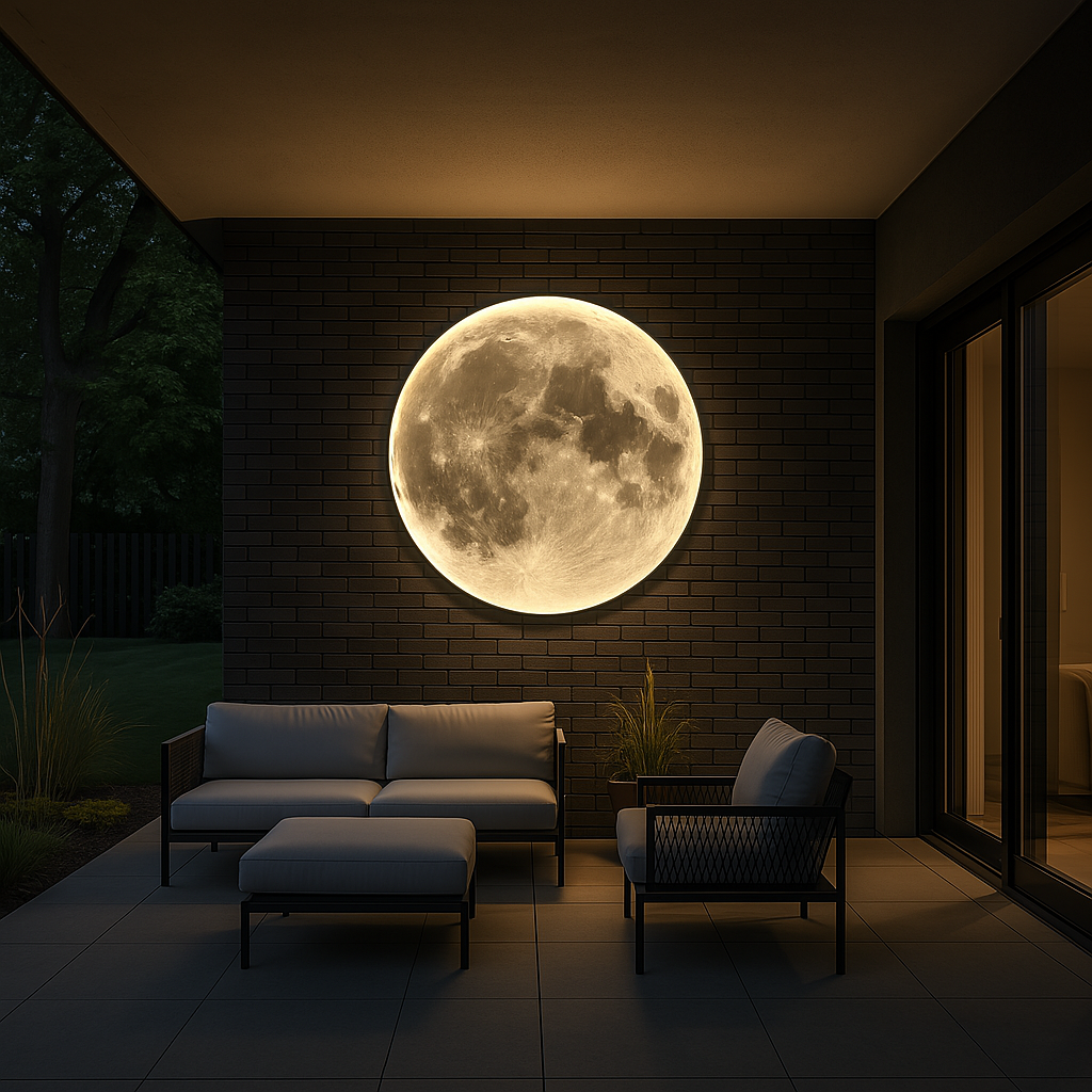 Veistoksellinen Lunar-seinävalaisin | Ormexis
