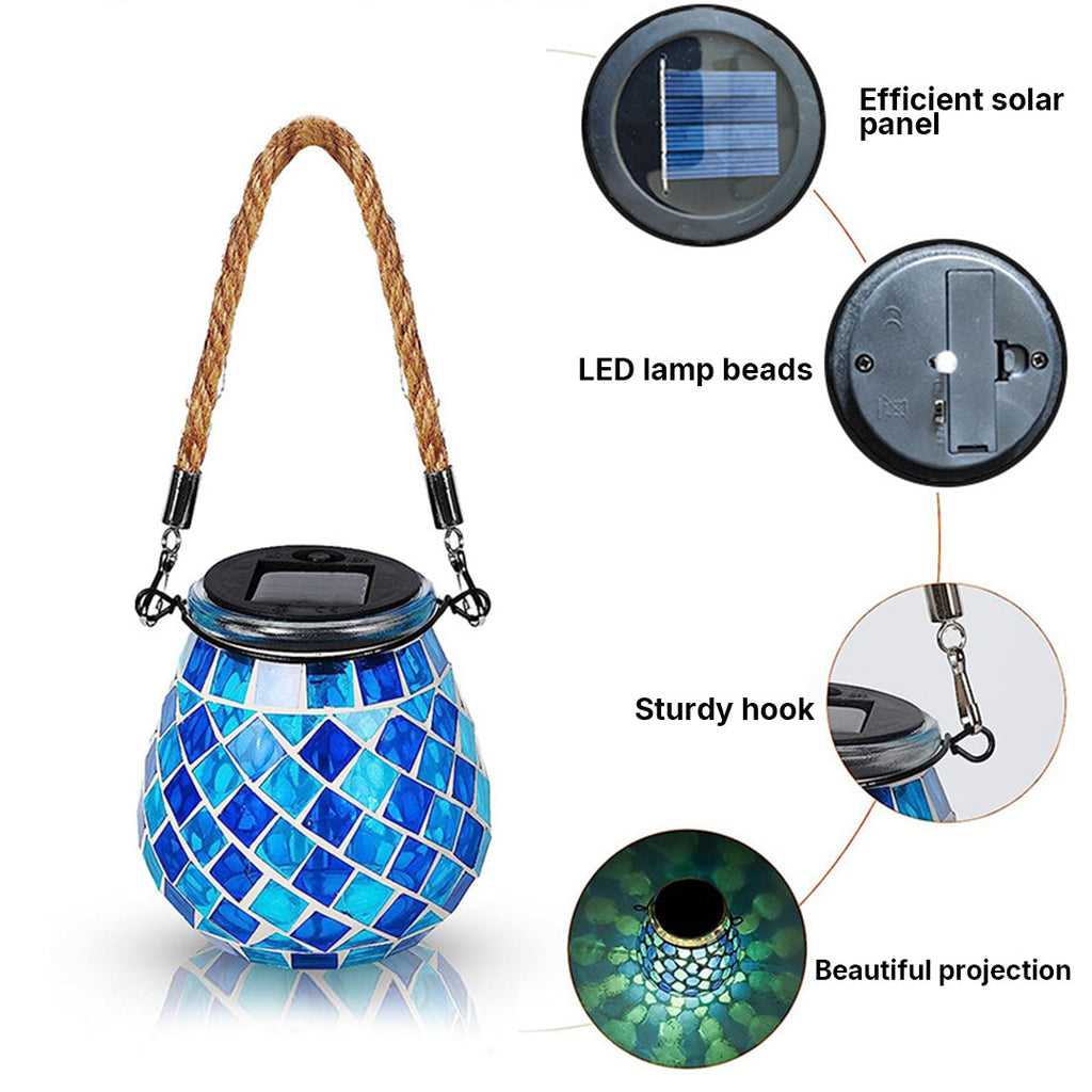 Lanterna solar prismática em mosaico | Ormexis