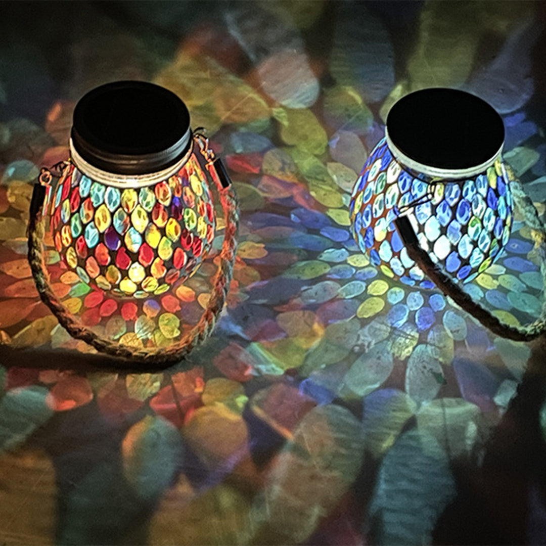 Lanterna solar prismática em mosaico | Ormexis