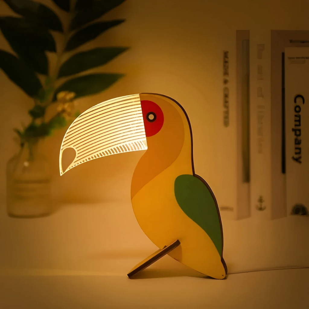 Nordic Wooden Animal Table Lamp USB Powered Warm White LED | Ormexis
