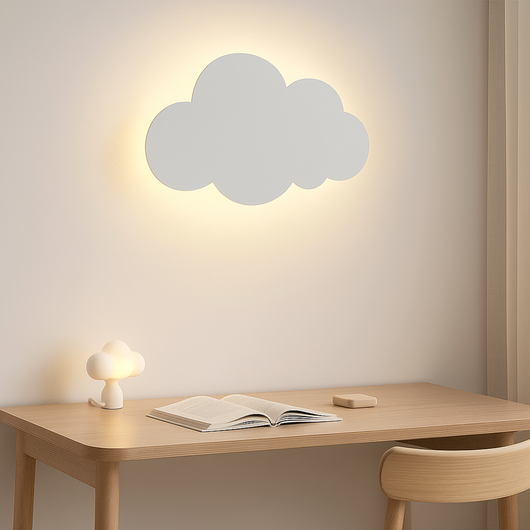 LED Cloud-Shaped Wall Lamp with 3-Color Dimming | Ormexis