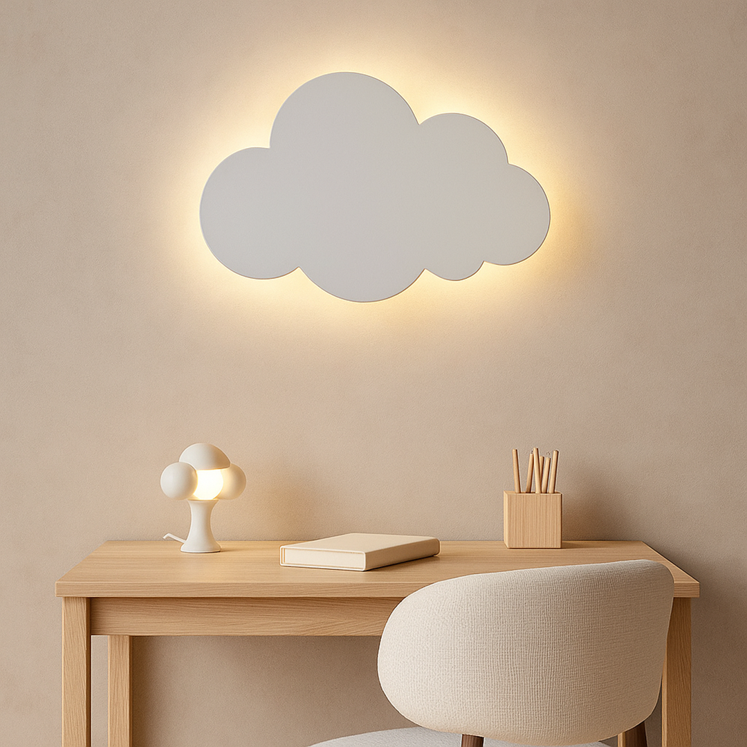 LED Cloud-Shaped Wall Lamp with 3-Color Dimming | Ormexis