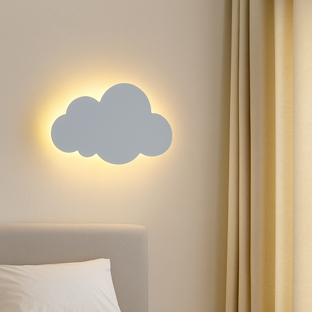 LED Cloud-Shaped Wall Lamp with 3-Color Dimming | Ormexis