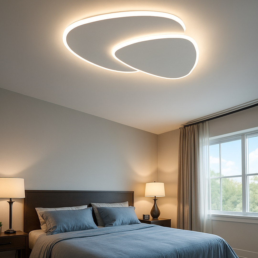 Modern Asymmetric Ceiling Lamp With Dimmer | Ormexis