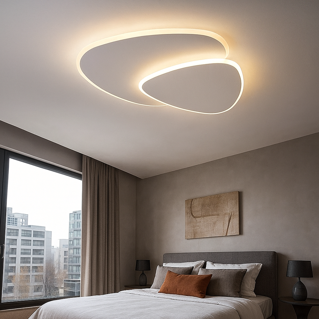 Modern Asymmetric Ceiling Lamp With Dimmer | Ormexis