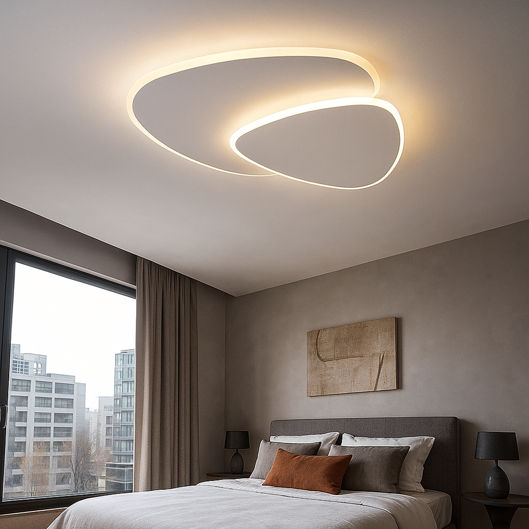 Modern Asymmetric Ceiling Lamp With Dimmer | Ormexis