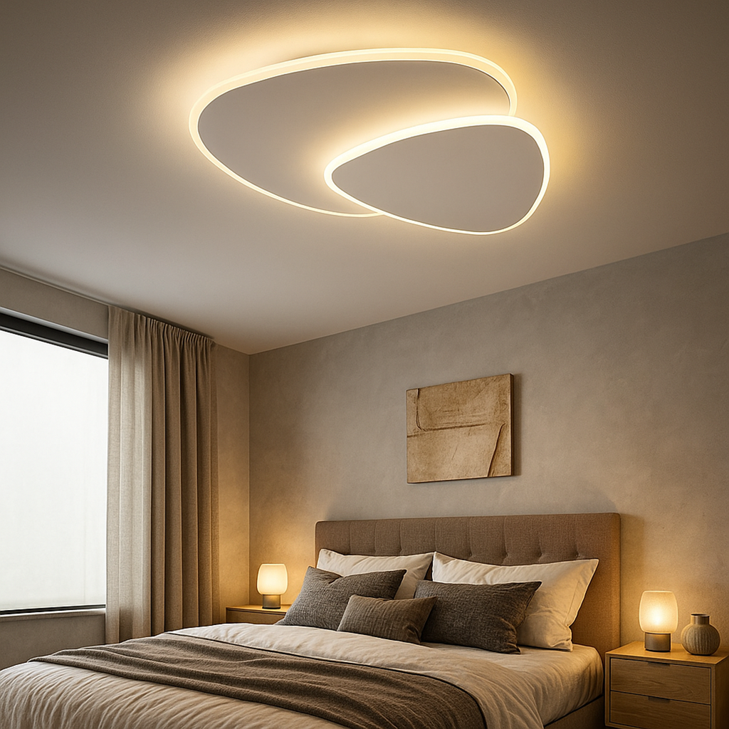 Modern Asymmetric Ceiling Lamp With Dimmer | Ormexis