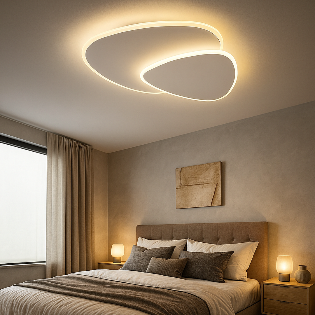 Modern Asymmetric Ceiling Lamp With Dimmer | Ormexis