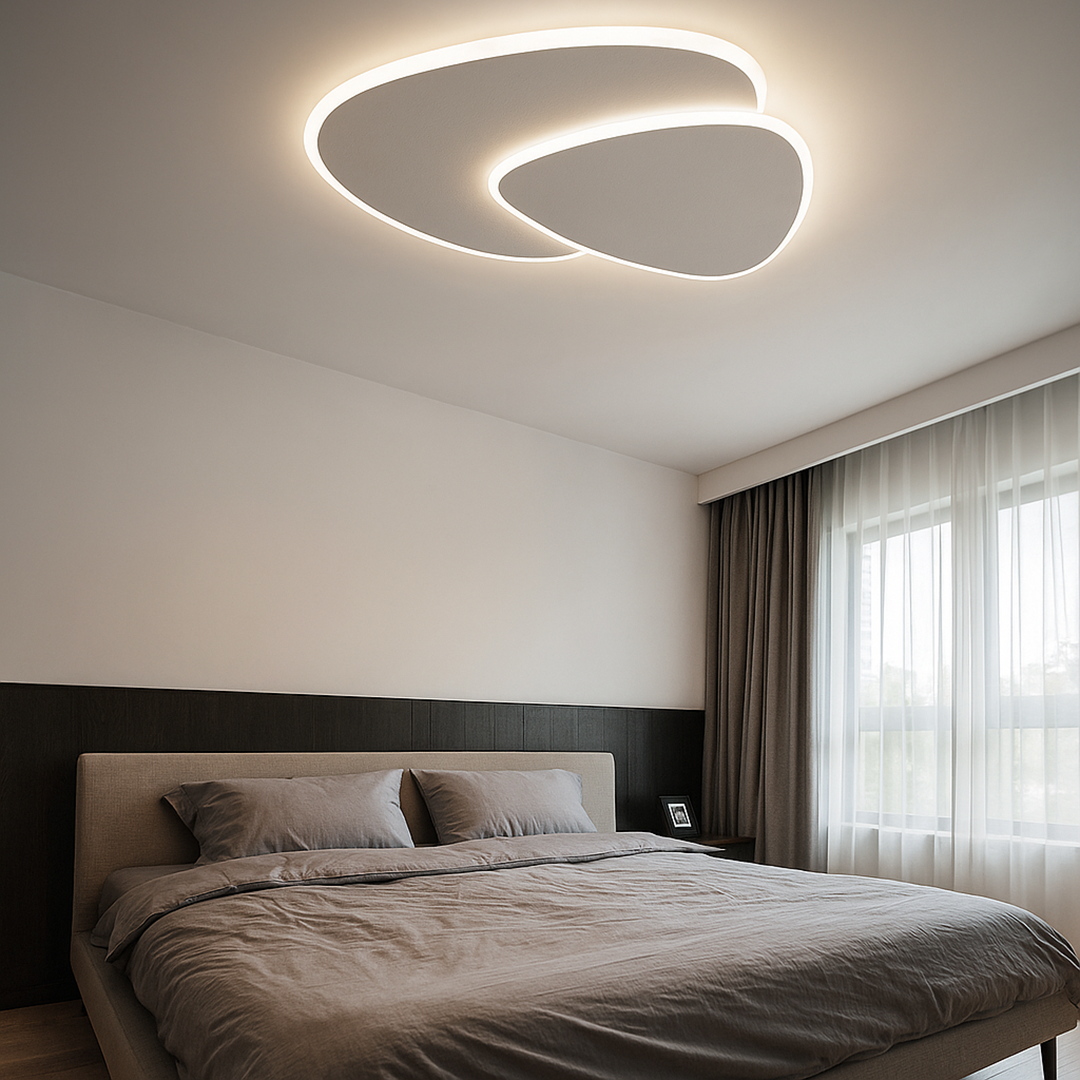 Modern Asymmetric Ceiling Lamp With Dimmer | Ormexis