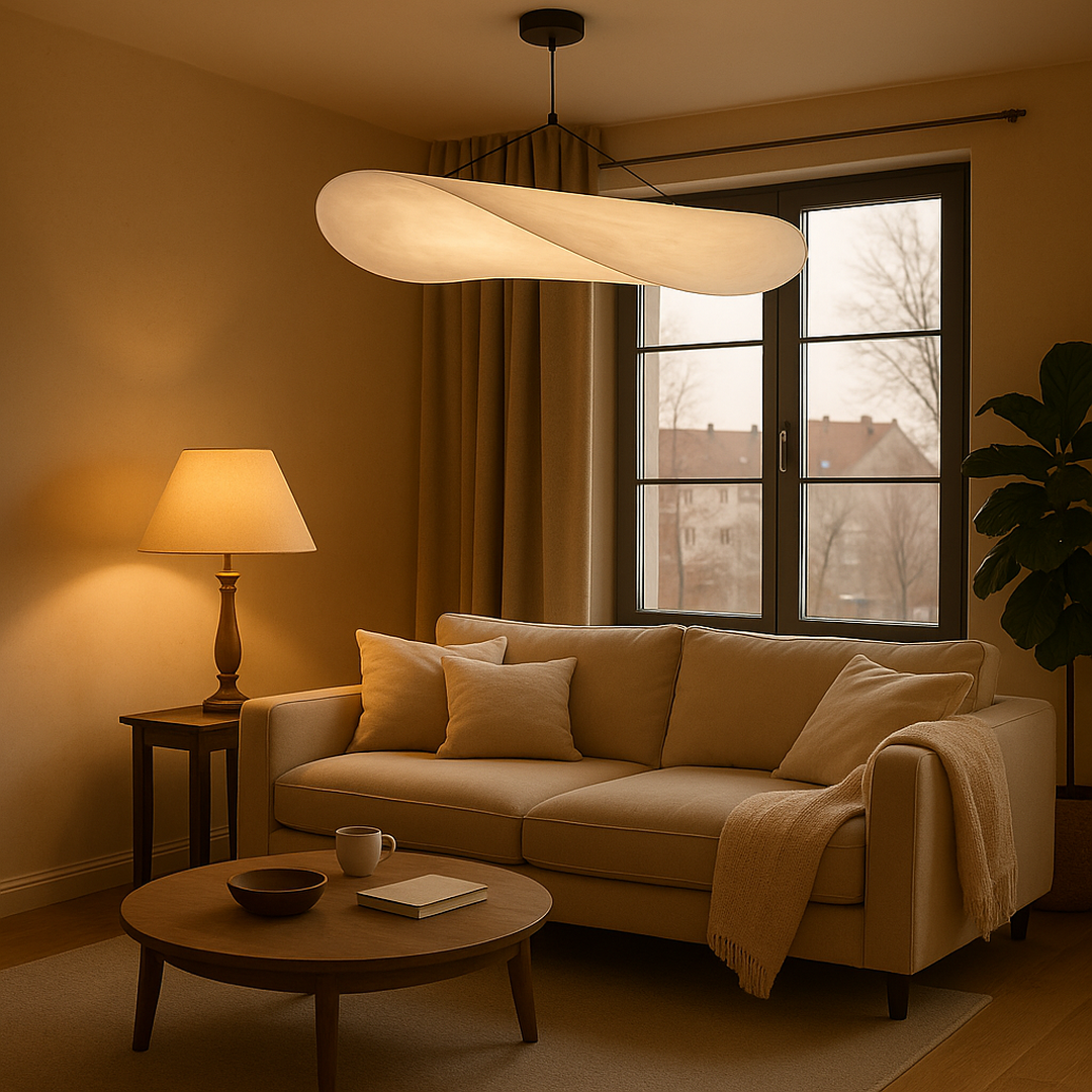 Modern Sculptural Silk Pendant Lamp | Ormexis