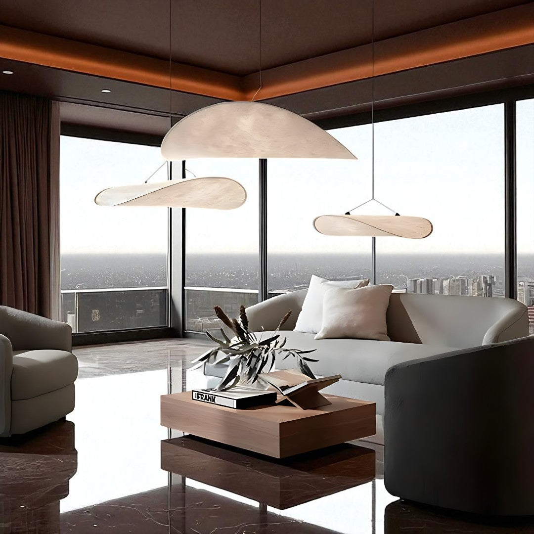 Modern Sculptural Silk Pendant Lamp | Ormexis