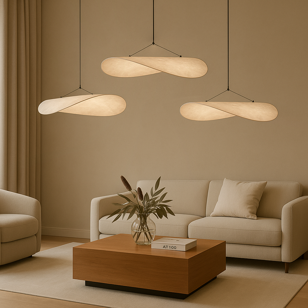 Modern Sculptural Silk Pendant Lamp | Ormexis