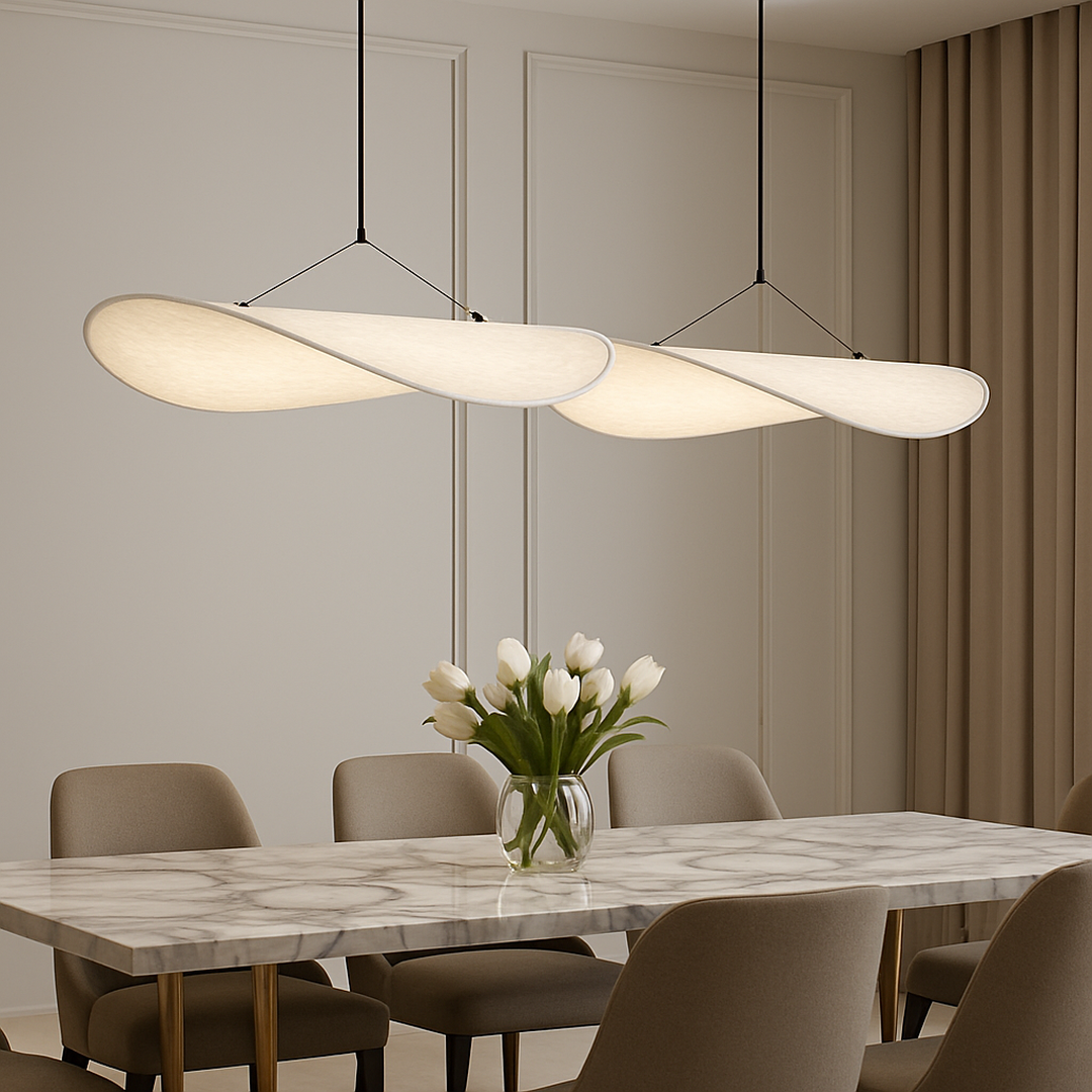 Modern Sculptural Silk Pendant Lamp | Ormexis