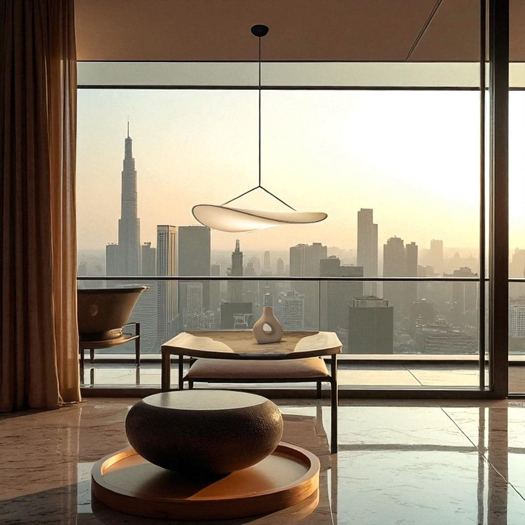 Modern Sculptural Silk Pendant Lamp | Ormexis
