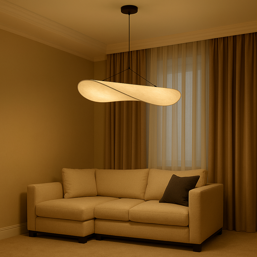 Modern Sculptural Silk Pendant Lamp | Ormexis
