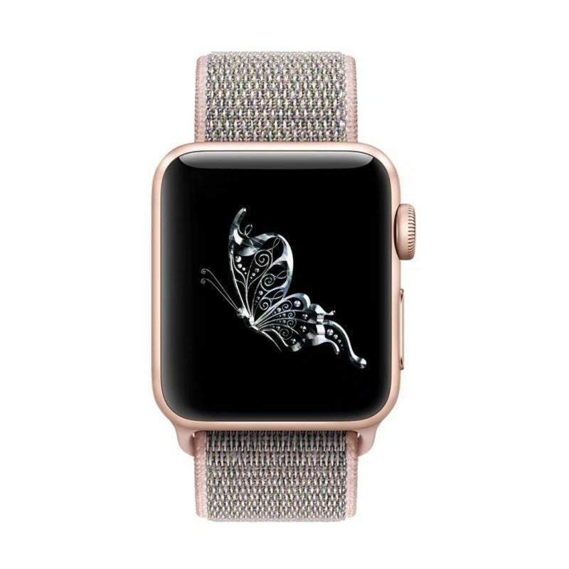 Nylonový řemínek Apple Watch v jemně růžové barvě pro celodenní pohodlí