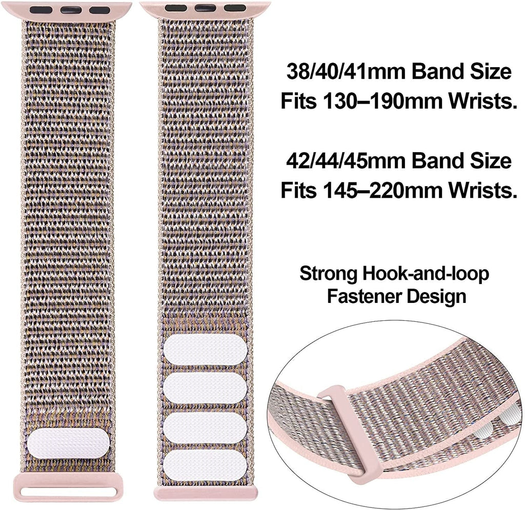 Nylonový řemínek Apple Watch pro každodenní nošení, růžový odstín