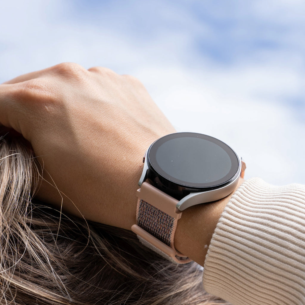 Samsung Galaxy Watch 6 40mm Nylonarmband in Grau-Pink