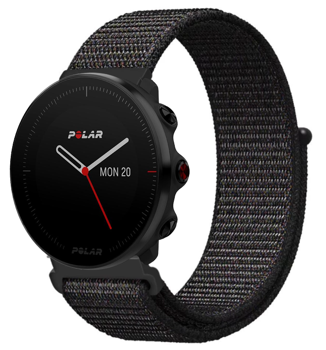 Náhradní řemínek z černého nylonu pro hodinky Polar Vantage M