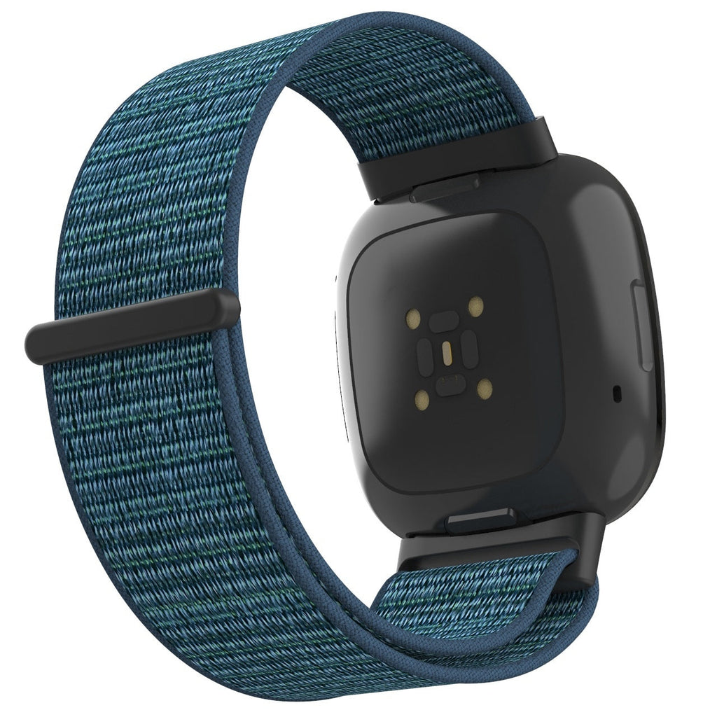 Blaues Nylon-Uhrenarmband für Fitbit Versa 4 Smartwatch