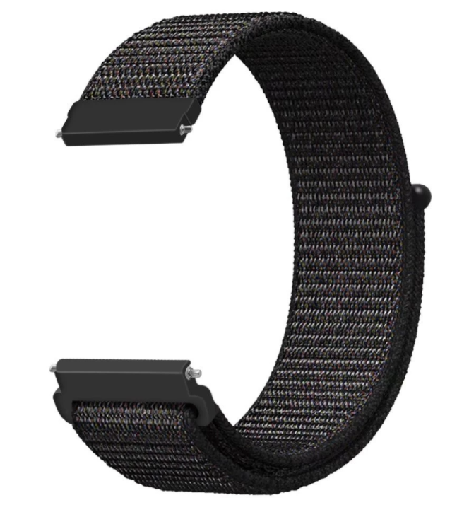 Black Nylon Watch Band For Samsung Galaxy Watch 4 40mm