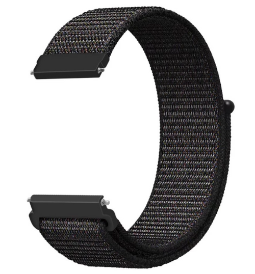 Black Nylon Watch Band For Samsung Galaxy Watch 4 40mm