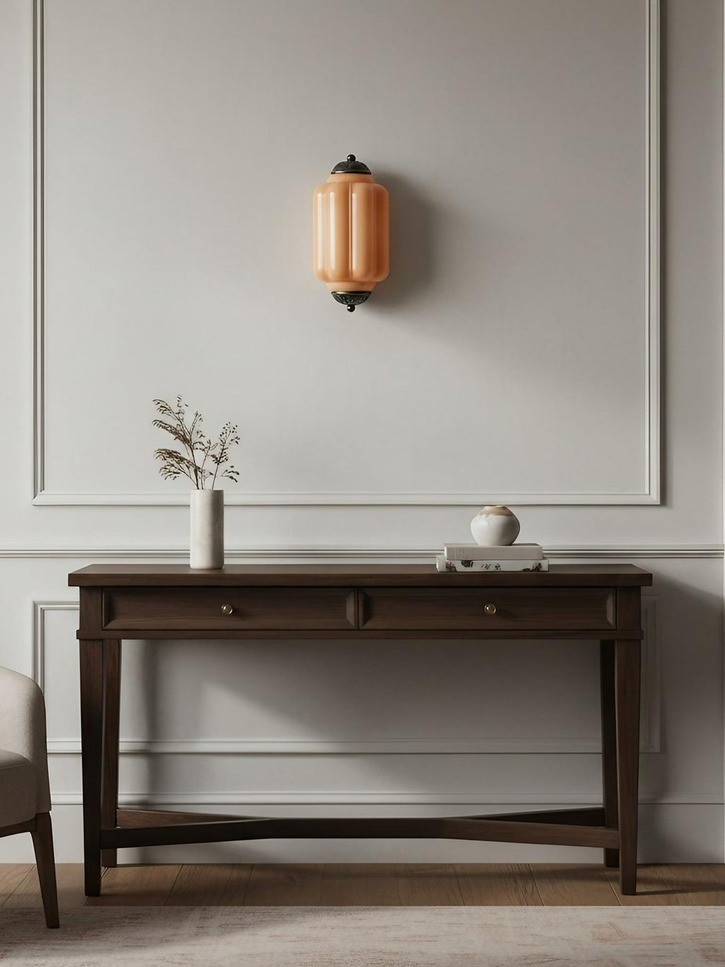 Ribbed Glass Capsule Wall Light | Ormexis
