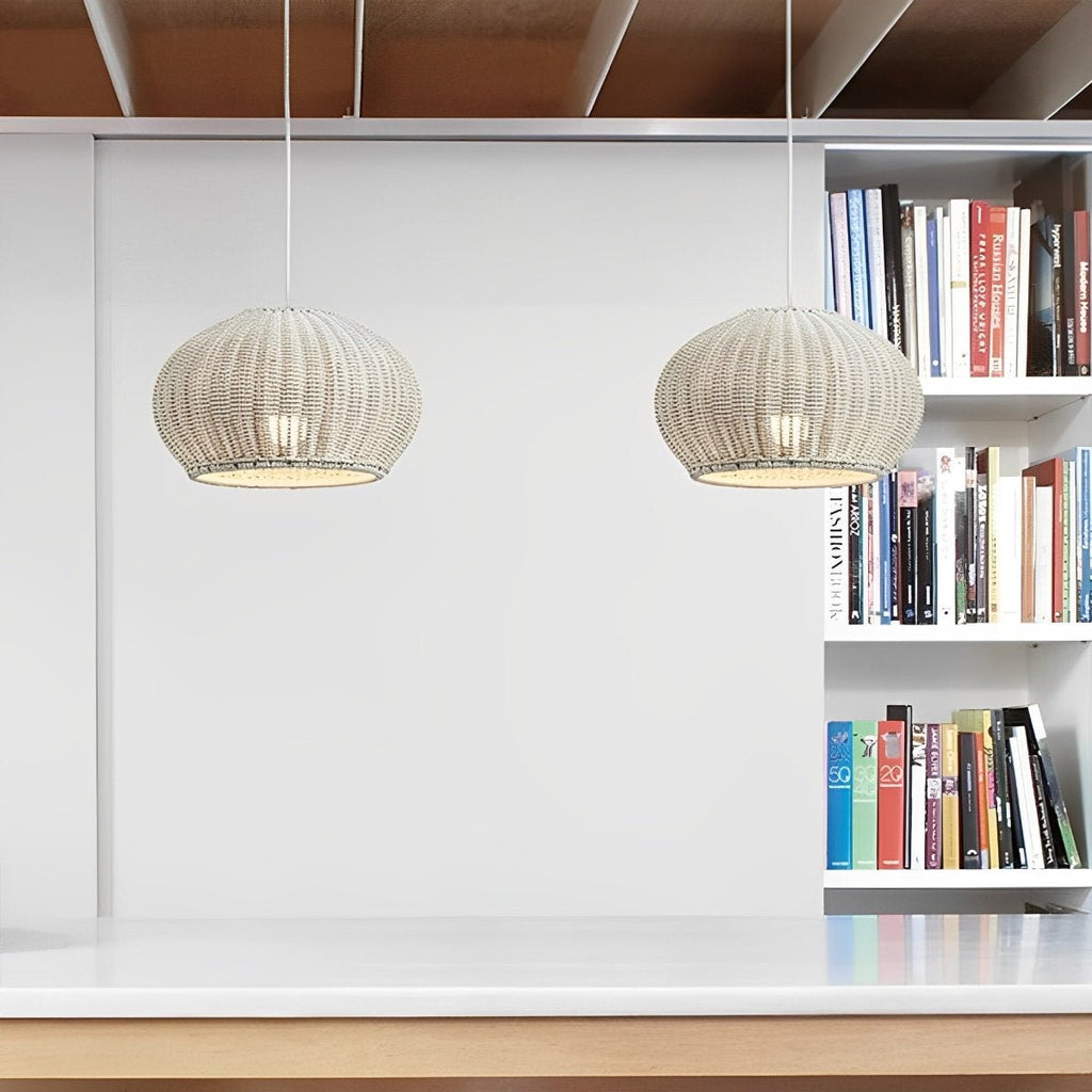 Woven Dome Rattan Pendant Light | Ormexis