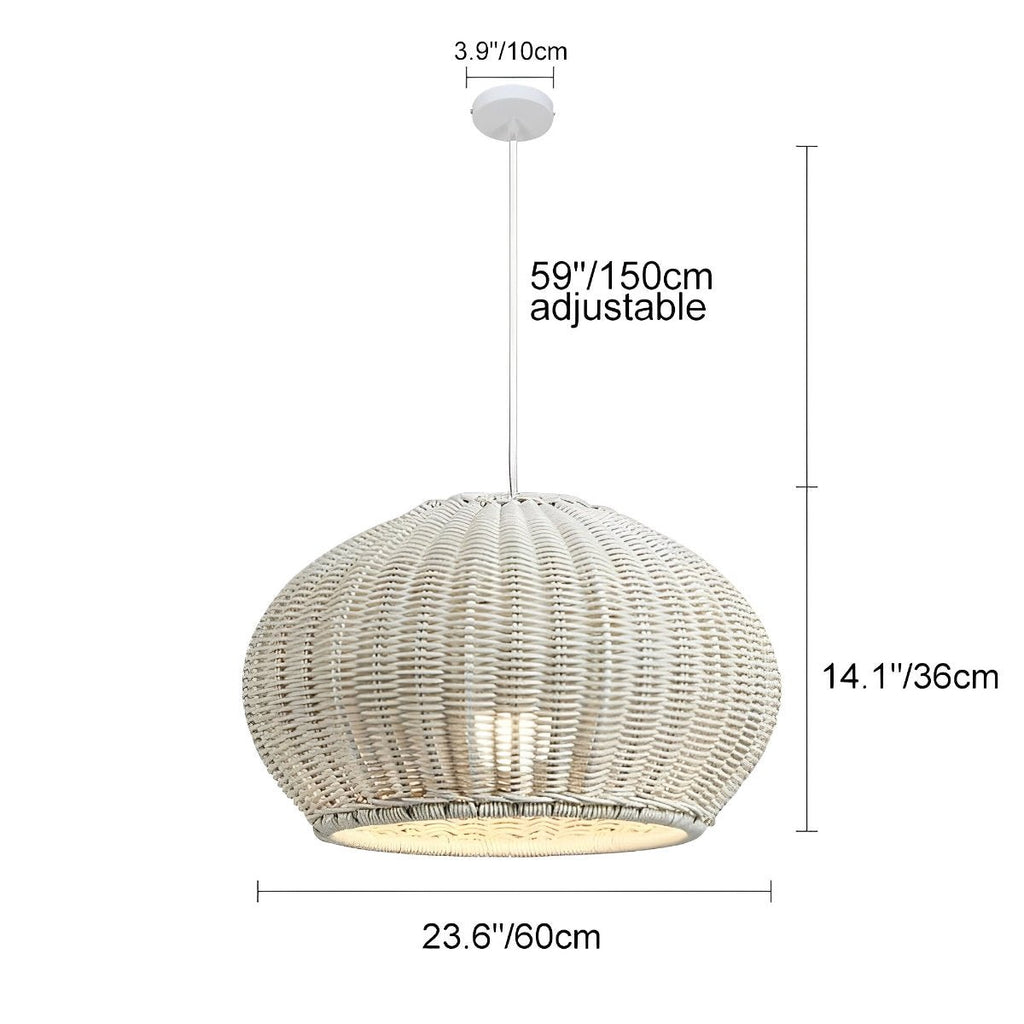 Woven Dome Rattan Pendant Light | Ormexis