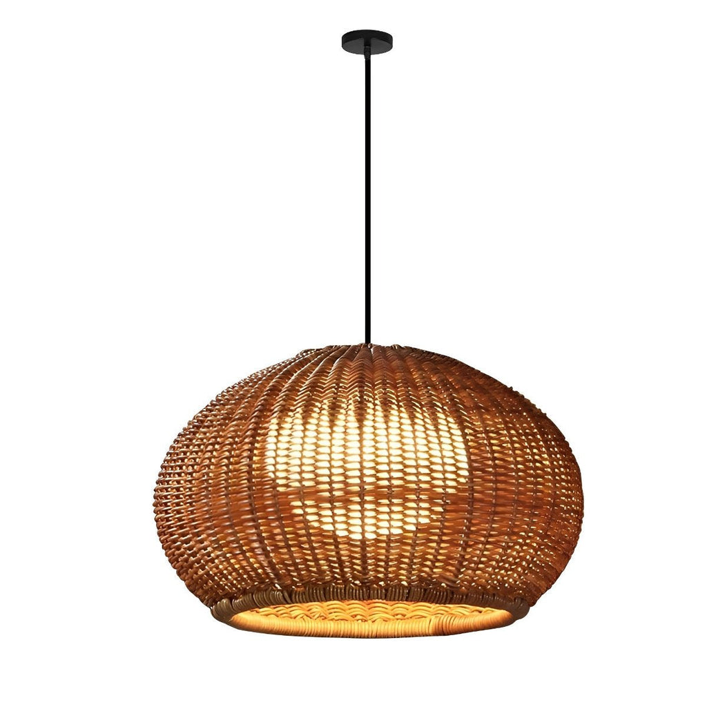 Woven Dome Rattan Pendant Light | Ormexis