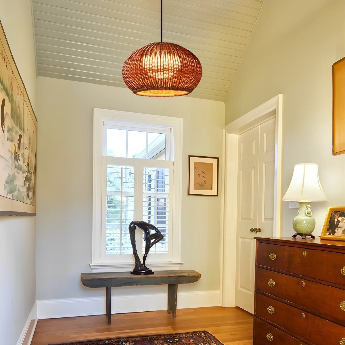 Woven Dome Rattan Pendant Light | Ormexis