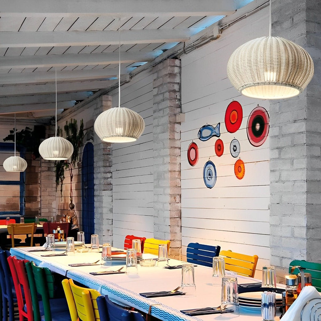 Woven Dome Rattan Pendant Light | Ormexis