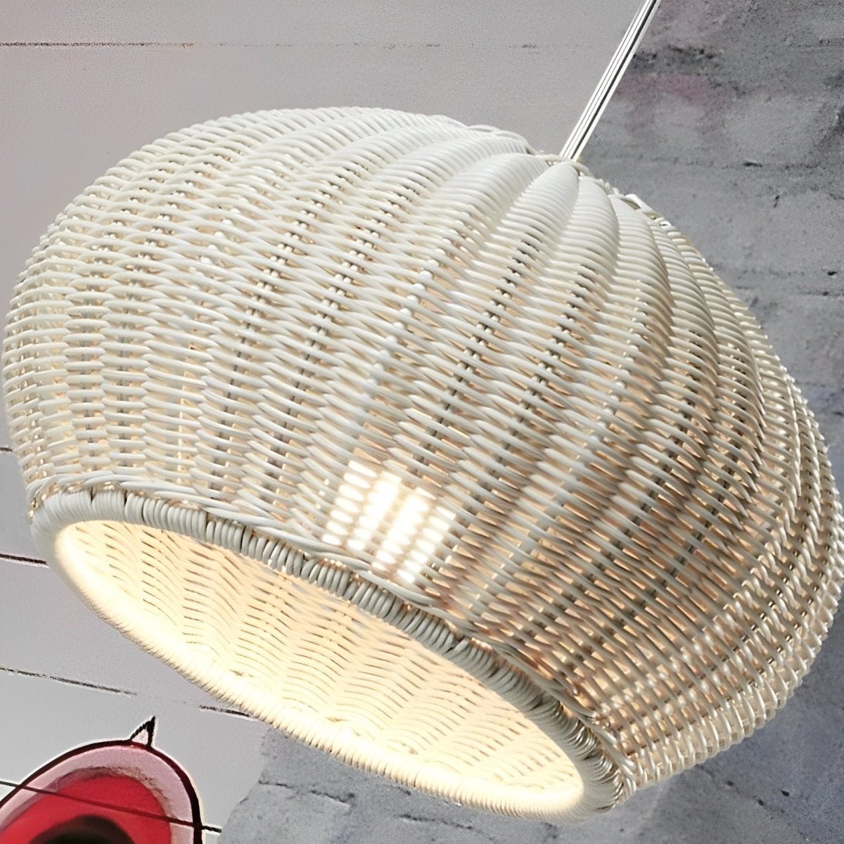 Woven Dome Rattan Pendant Light | Ormexis