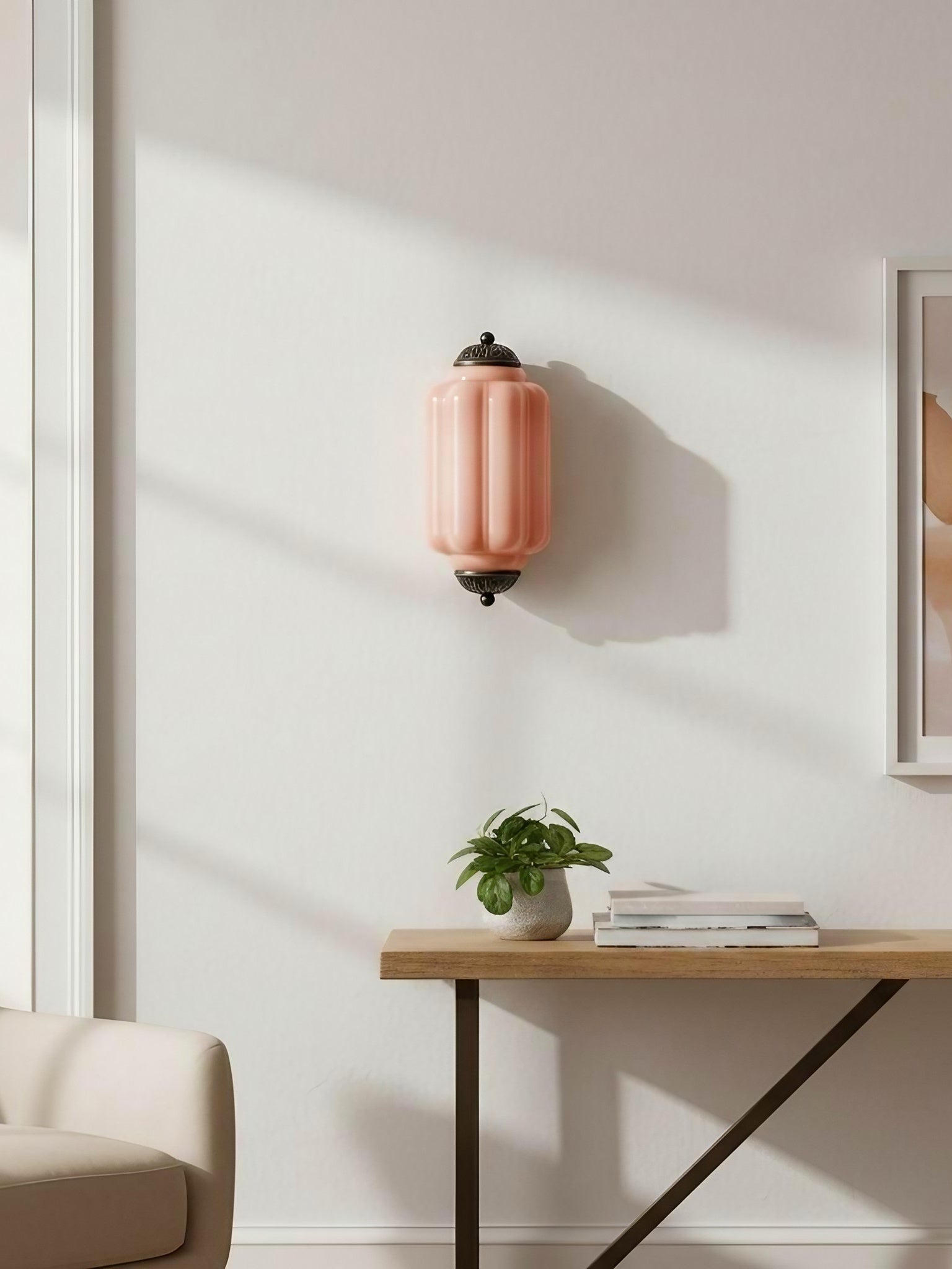 Ribbed Glass Capsule Wall Light | Ormexis
