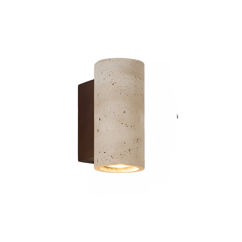 Travertine Cylinder Wall Sconce | Ormexis