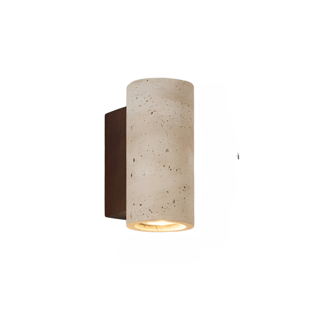 Travertine Cylinder Wall Sconce | Ormexis