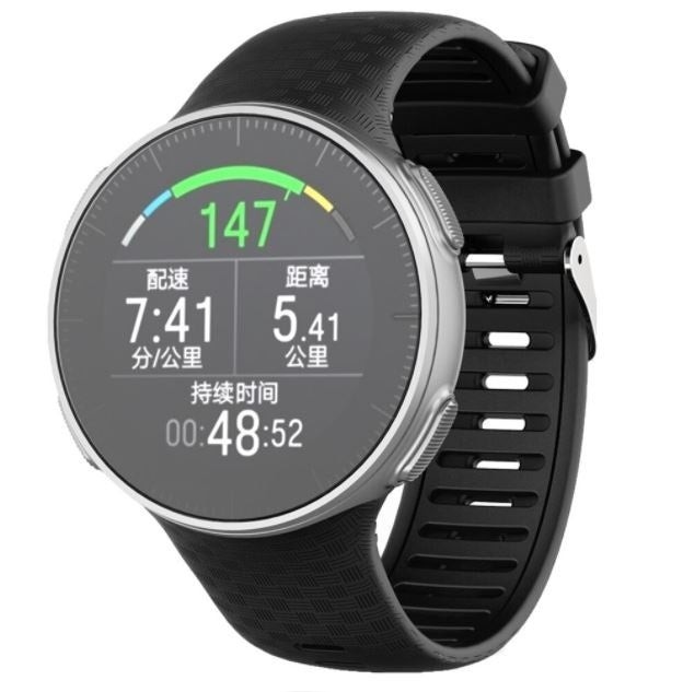 Ersatz-Schwarzes Silikonarmband für Polar Vantage V