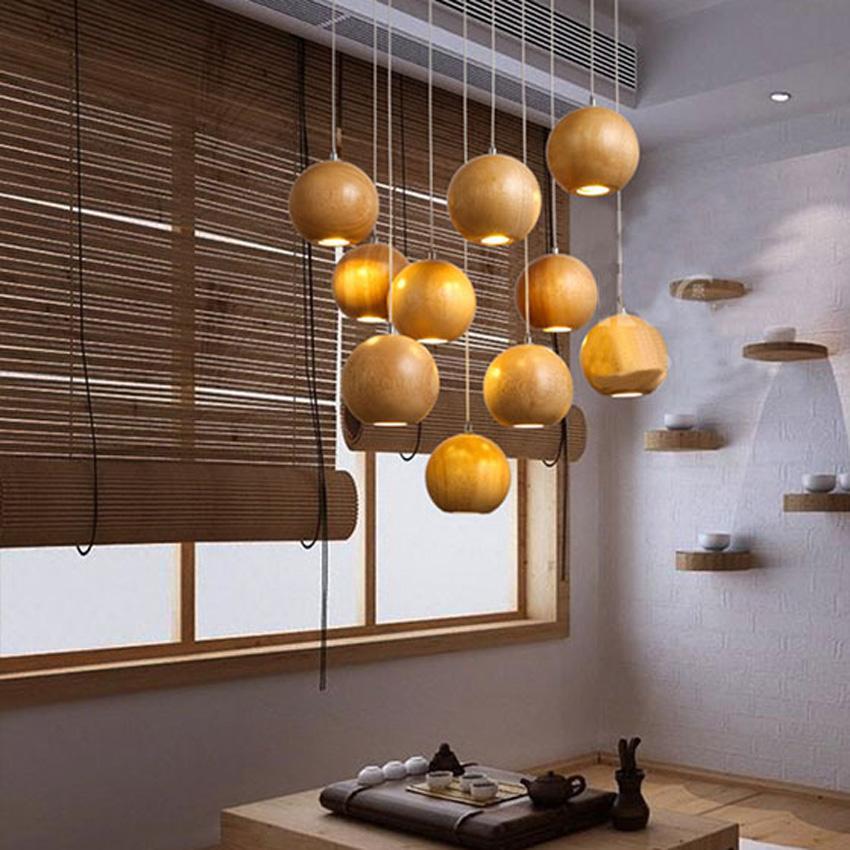 Sylva Kronleuchter aus massivem Holz für moderne Wohnzimmer