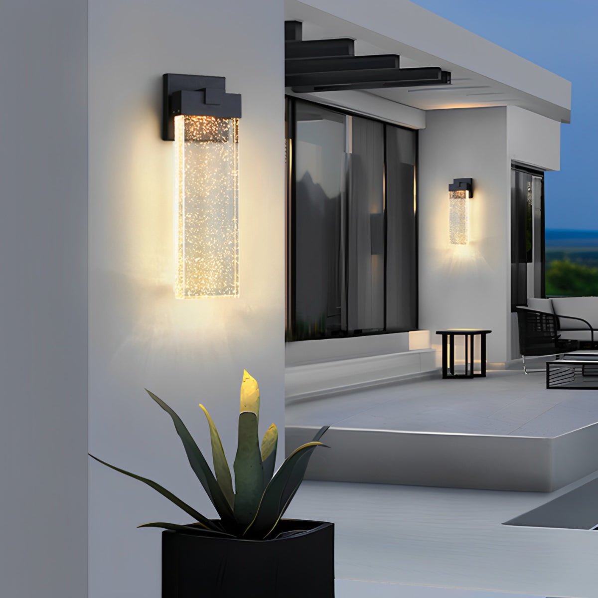 Clear Glass Column Wall Light | Ormexis
