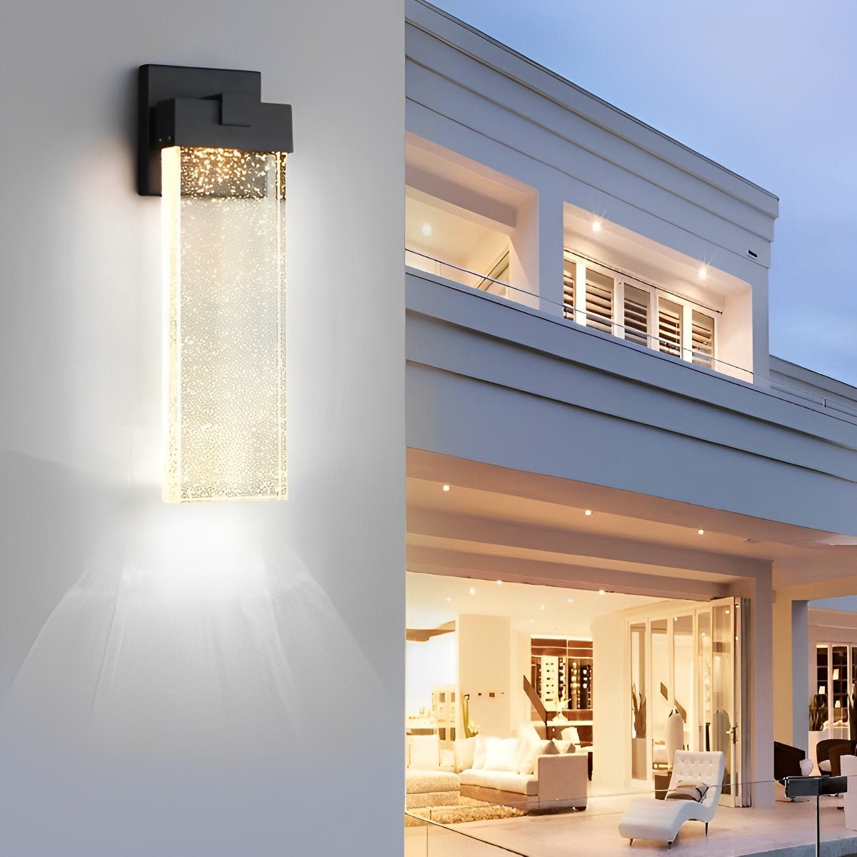 Clear Glass Column Wall Light | Ormexis