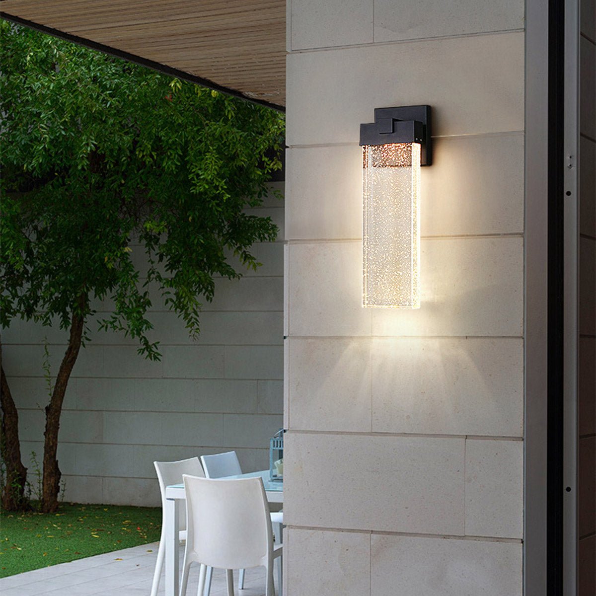 Clear Glass Column Wall Light | Ormexis