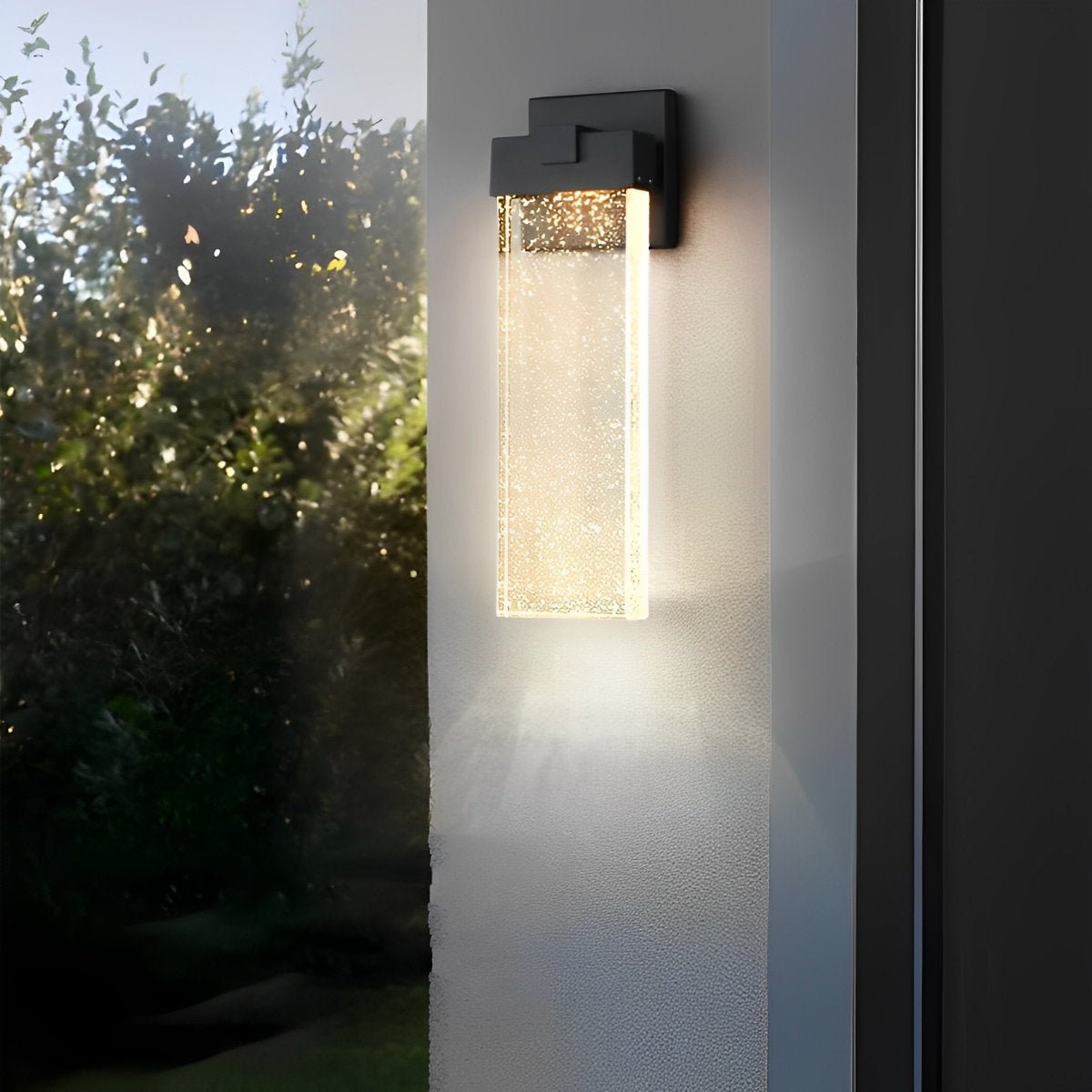 Clear Glass Column Wall Light | Ormexis