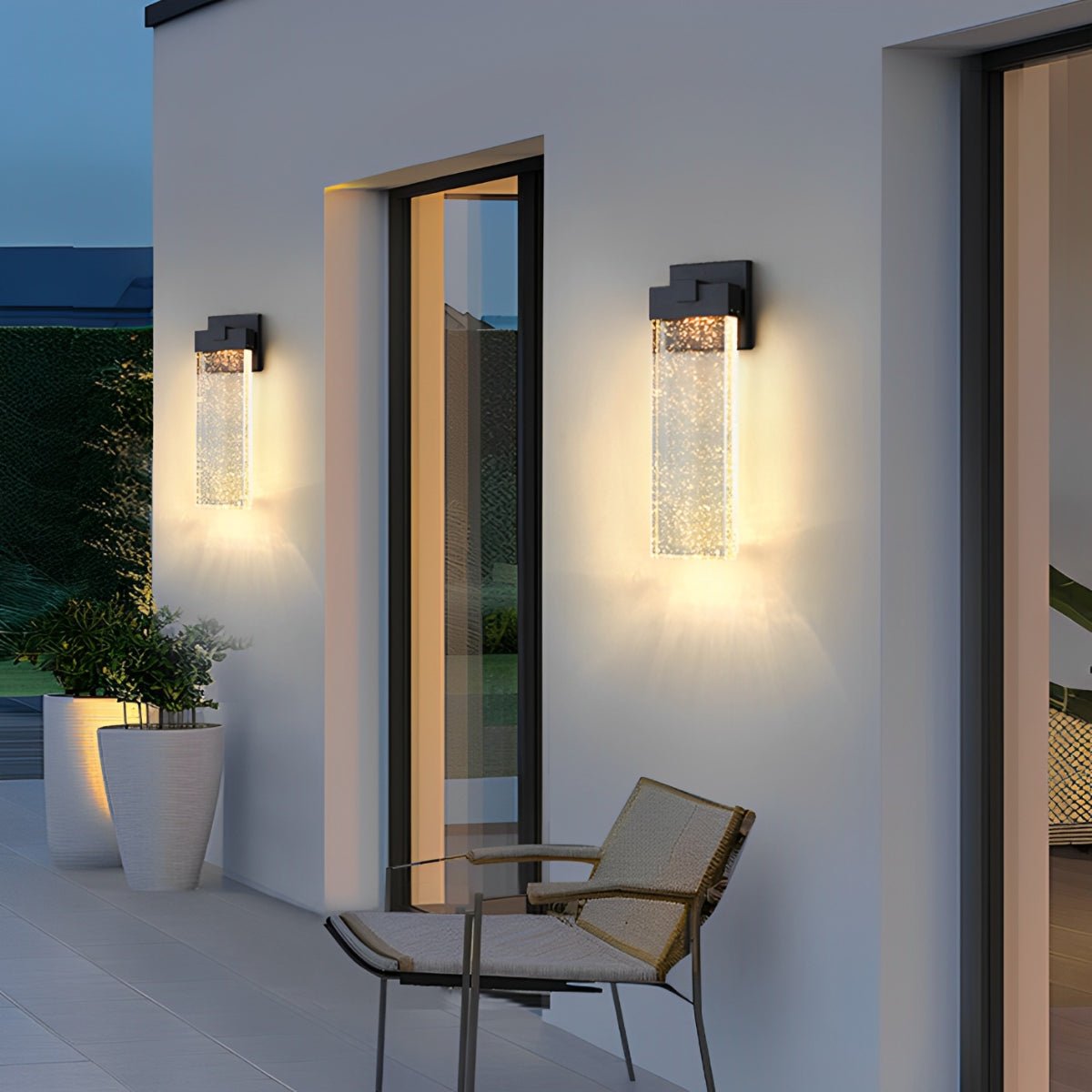 Clear Glass Column Wall Light | Ormexis