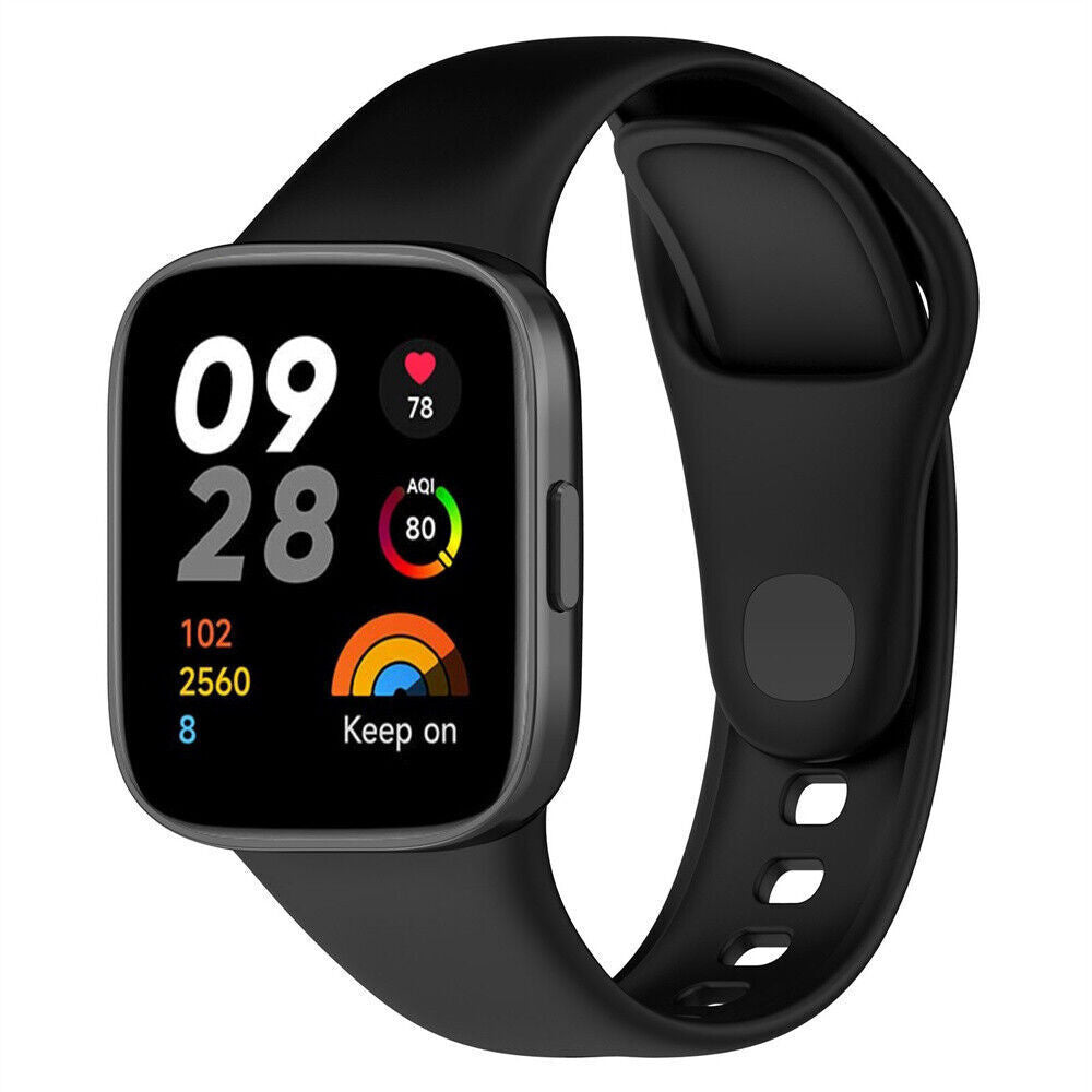 Redmi Watch 3 Black Silicone Replacement Wrist Band