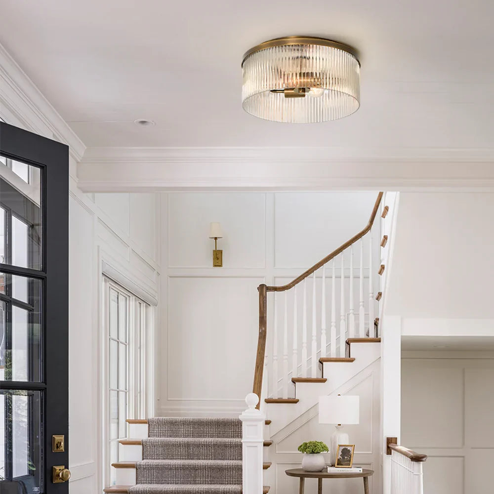 Regency Reeded Glass Flush Mount | Ormexis