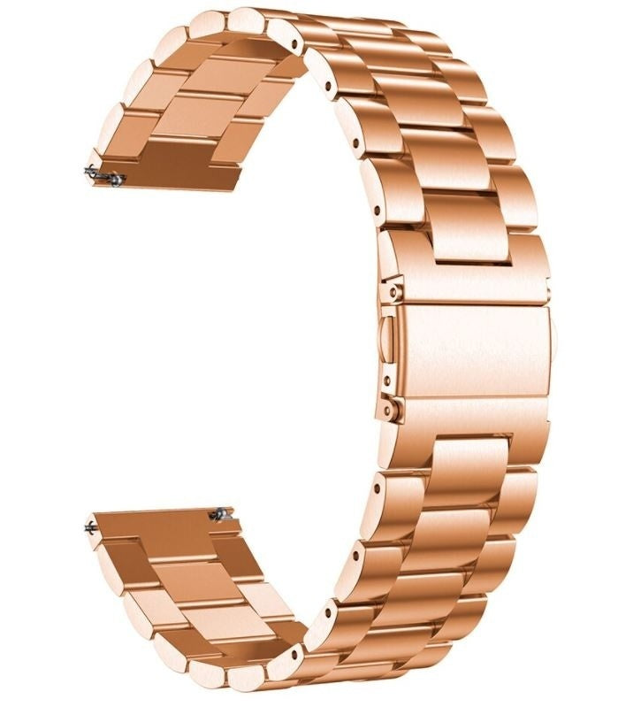 רצועת זהב ורוד מפלדת אל חלד לשעון Samsung Galaxy Watch 4 בקוטר 40 מ"מ