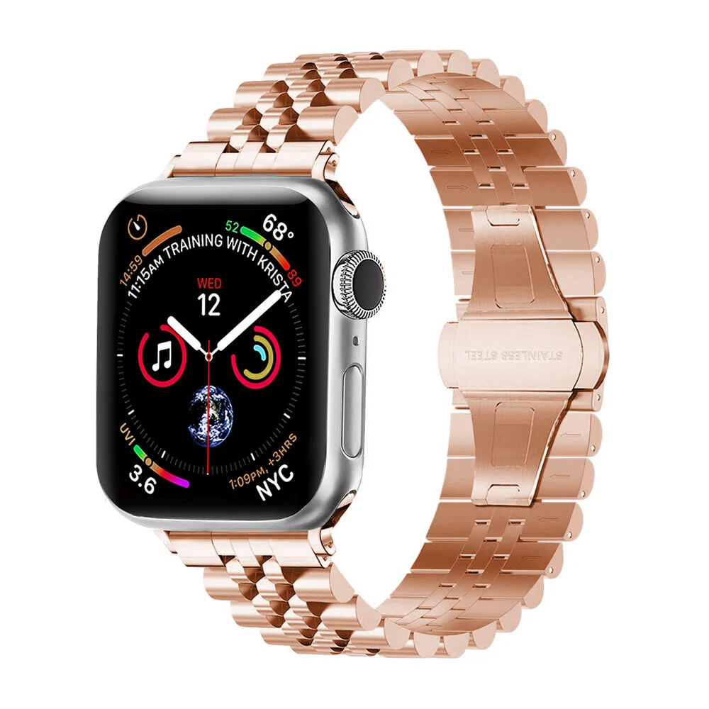 Náramek Apple Watch Jubilee z nerezové oceli v růžovém zlatě