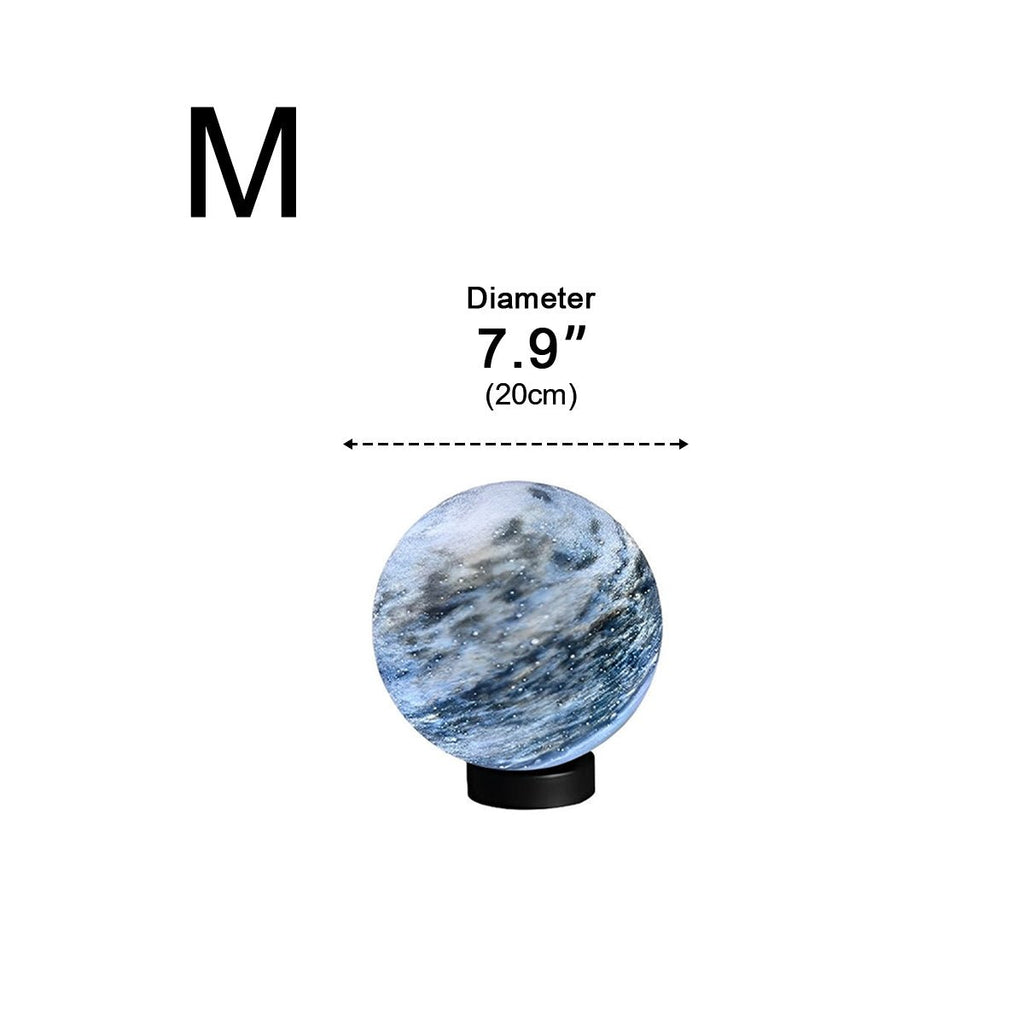 Applique extérieure sur poteau en forme de globe à motif marbré | Ormexis